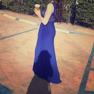 Formal royal blue wedding dress bridesmaid guest